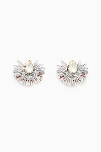 Delicatesse Clip-on Drop Earrings in 18kt Gold-plated Brass