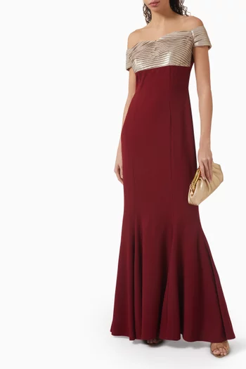 Off-shoulder Gown