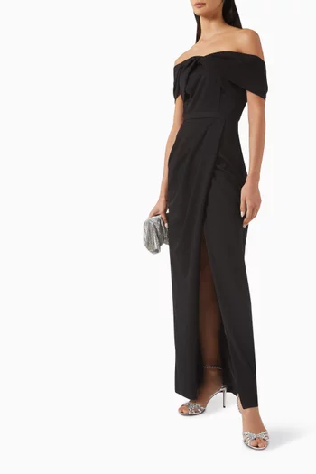 Draped Dress in Stretch-crepe