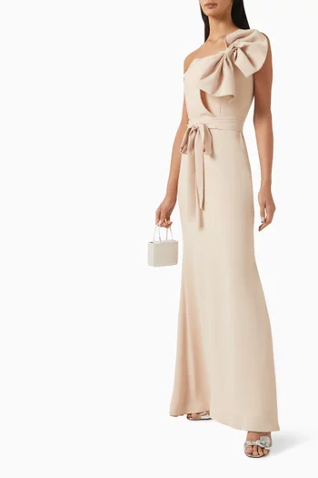 Bow Dress in Crepe