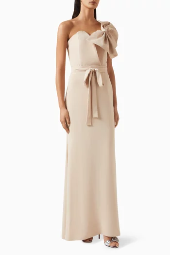 Bow Dress in Crepe