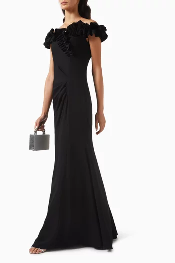 Frill Off-shoulder Dress
