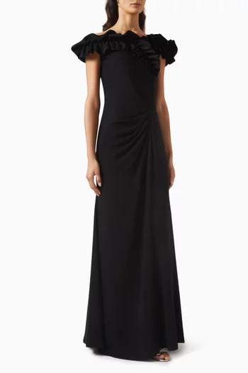 Frill Off-shoulder Dress