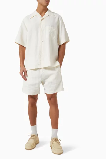 Highlife Bowling Shirt in Linen-blend