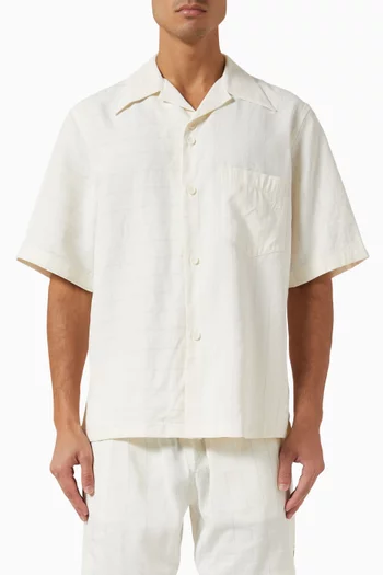 Highlife Bowling Shirt in Linen-blend