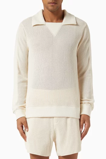 Song Polo Shirt in Knit Jersey Mesh