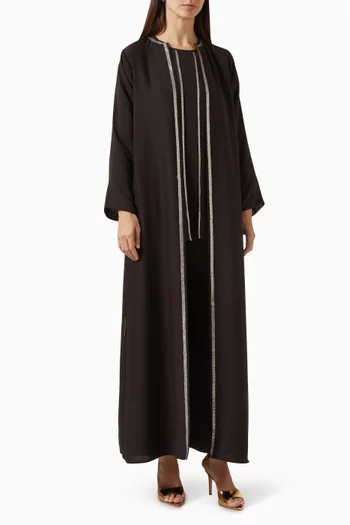 4-piece Abaya Set in Chiffon Crepe