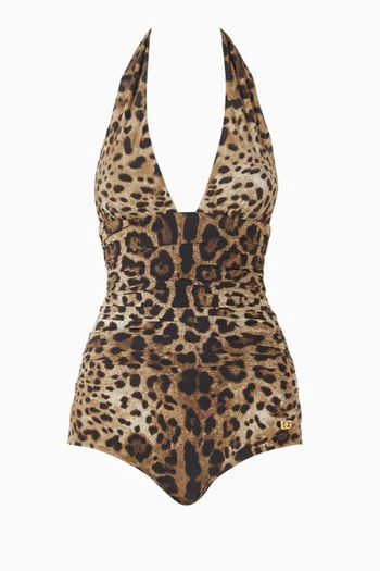 Leopard Print One-piece Swimsuit
