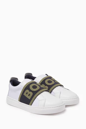 Logo Sneakers in Leather