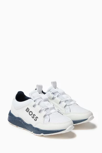 Logo Sneakers in Leather