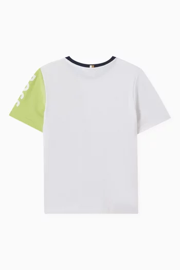 Colour-block T-shirt in Cotton
