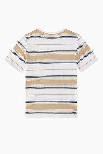 Striped Logo T-shirt in Cotton-jersey