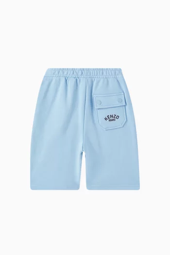 Embroidered Bermuda Sweatshorts in Cotton