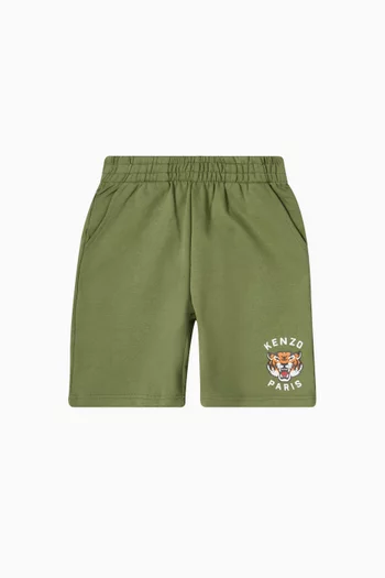 Tiger Logo-print Bermuda Sweatshorts in Cotton