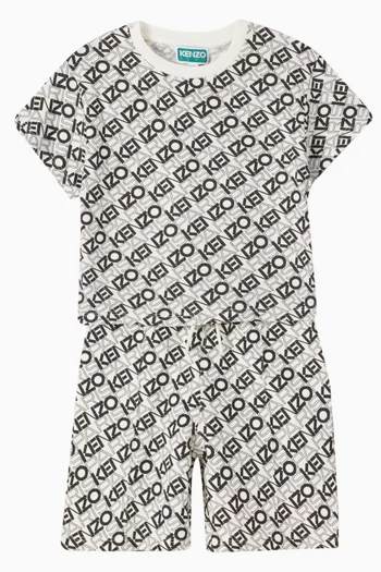 Logo-print Bermuda Sweatshorts in Organic Cotton