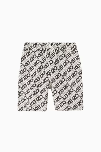 Logo-print Bermuda Sweatshorts in Organic Cotton