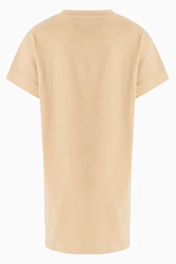 Foil Logo T-shirt Dress in Cotton