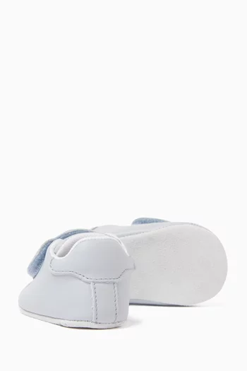 Baby Logo-embroidered Shoes in Leather