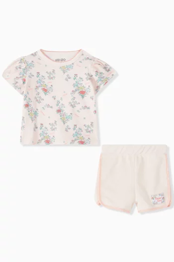 Floral-print 2-piece Set in Organic Cotton