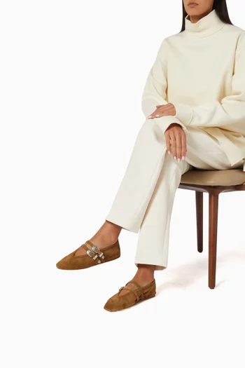 Ballet Claudia Slippers in Suede
