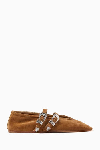 Ballet Claudia Slippers in Suede