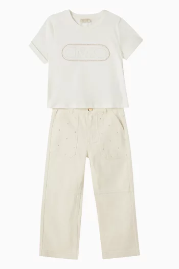 Rivet-embellished Jeans