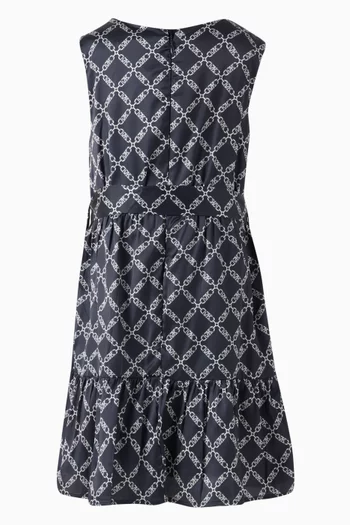 Logo-print Dress in Satin