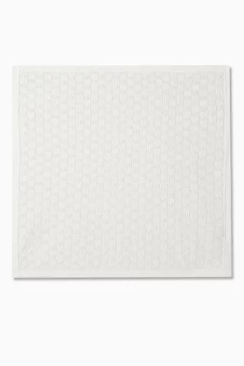Monogram Blanket in Organic Cotton-blend