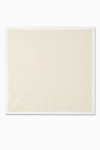 Monogram Blanket in Organic Cotton-blend