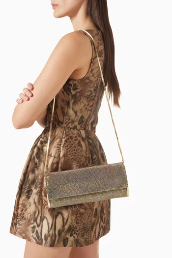 كلاتش كيت قماش شبكي مرصع بكريستال