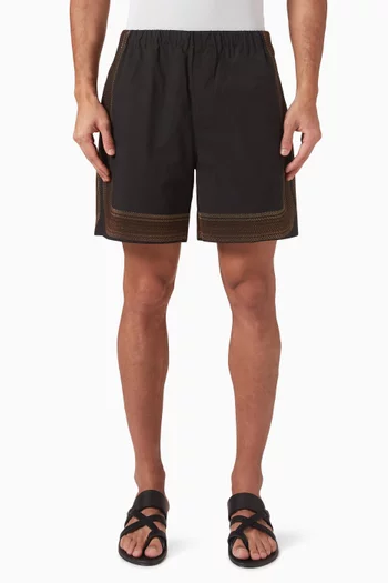 Sunwaves Embroidered Shorts in Cotton