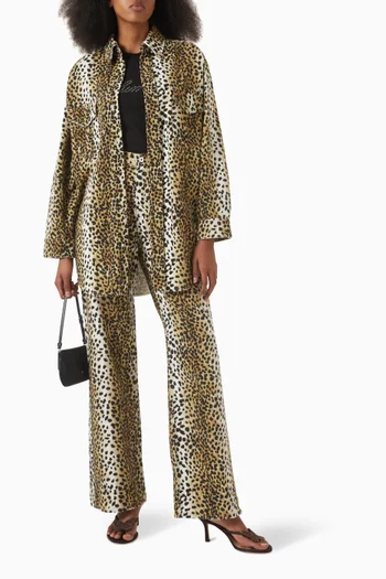 Leopard-print Shirt in Cotton