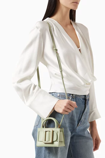 Micro Bobby Surreal Tote Bag in Palmellato Leather