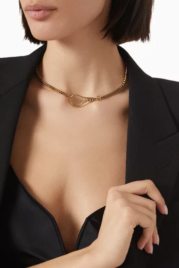 Warrior Necklace in Gold-plated Brass