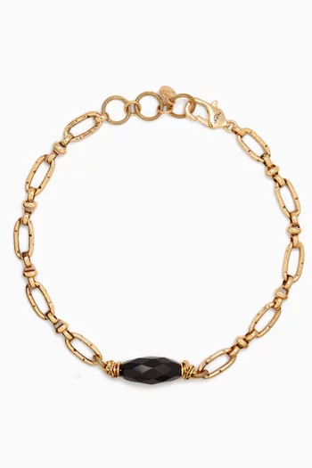 Mystic Onyx Necklace in Gold-plated Brass
