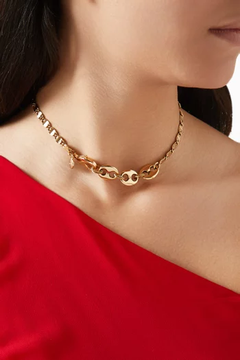 Imani Choker Necklace in Gold-plated Brass