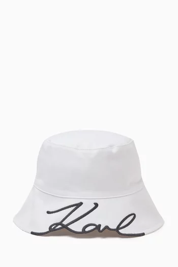 Karl Signature Bucket Hat