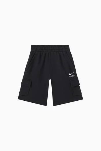 Logo Cargo Shorts in Cotton-blend Fleece