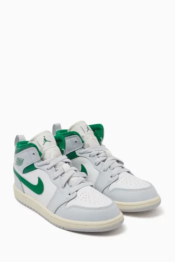 Jordan 1 Mid Sneakers in Leather