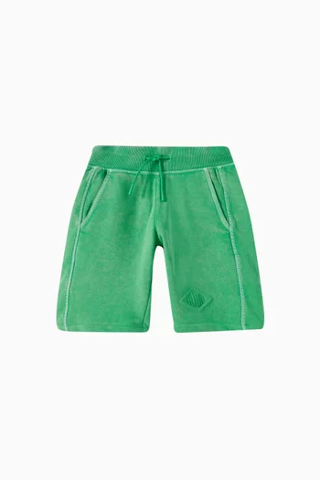 Logo Embroidered Shorts in Cotton-blend