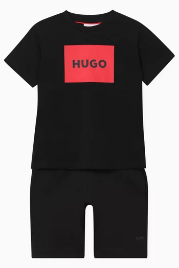 Logo Shorts in Cotton-blend