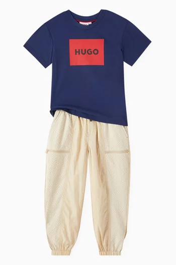 Colour-block Loose Sweatpants
