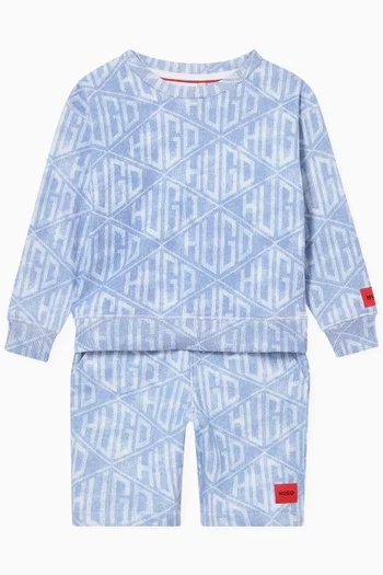 Logo Shorts in Cotton-blend