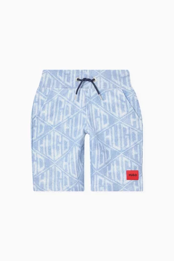 Logo Shorts in Cotton-blend
