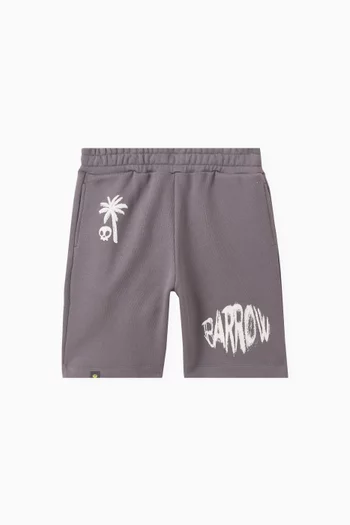 Graphic-print Sweatshorts in Cotton