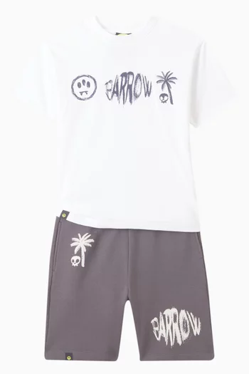 Graphic Logo Print T-shirt in Cotton