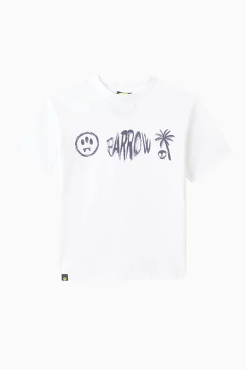 Graphic Logo Print T-shirt in Cotton