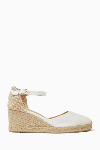 Carol 60 Espadrille Wedges in Canvas