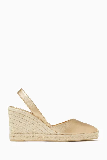 Carissa 80 Sandals in Metallic Leather