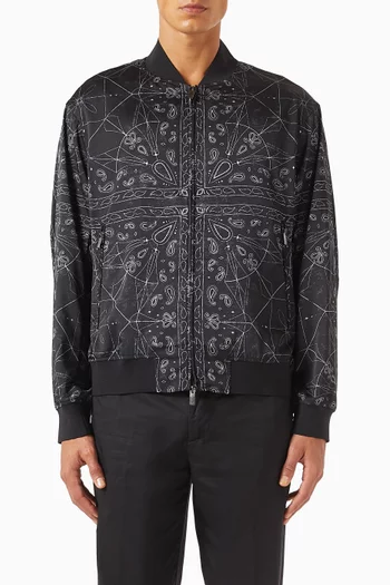 Kaleidoscope Pattern Bomber Jacket